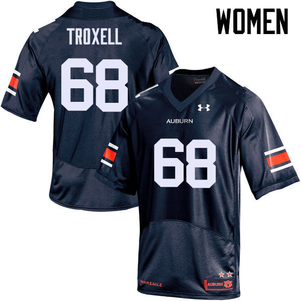 Women Auburn Tigers #68 Austin Troxell College Football Jerseys Sale-Navy